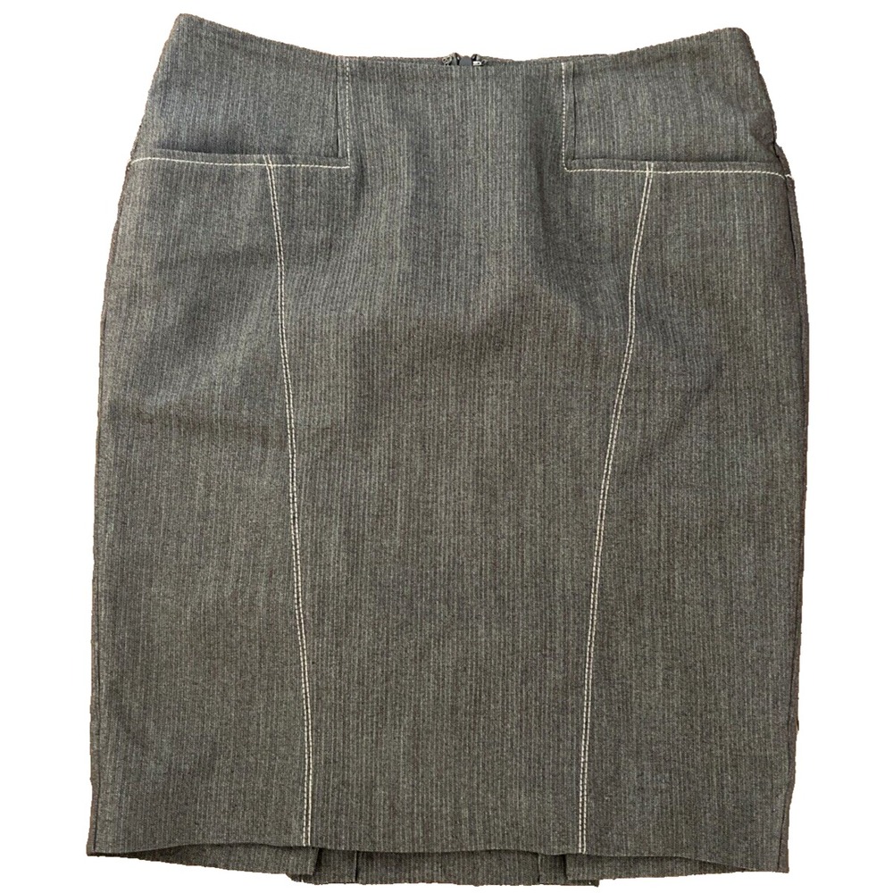 Women's bebe suit skirt separate  Size 6  Brown front pockets zip back 30" waist